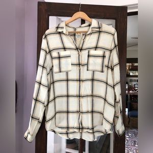 Plaid women’s button up - Size L